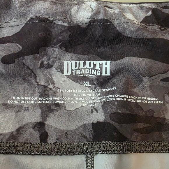Duluth Trading black grey athletic workout leggings - XL - Picture 2 of 6
